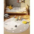 thumbnail image 1 of Unique Loom Whimsy Kids Collection Area Rug - Heart Bunny  (3' 1" Round Peach Blossom/Ivory), 1 of 9
