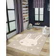 thumbnail image 1 of Unique Loom Whimsy Kids Collection Area Rug - Heart Bunny  (5' 3" x 8' Rectangle Peach Blossom/Ivory), 1 of 9