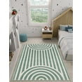 thumbnail image 1 of Unique Loom Whimsy Kids Collection Area Rug - Lines (2' x 3' 1" Rectangle Soft Green/Ivory), 1 of 9