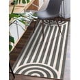 thumbnail image 1 of Unique Loom Whimsy Kids Collection Area Rug - Lines (2' x 6' 1" Runner Silver Gray/Ivory), 1 of 9