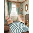 thumbnail image 1 of Unique Loom Whimsy Kids Collection Area Rug - Lines (4' 1" x 6' 1" Rectangle Sky blue/Ivory), 1 of 9
