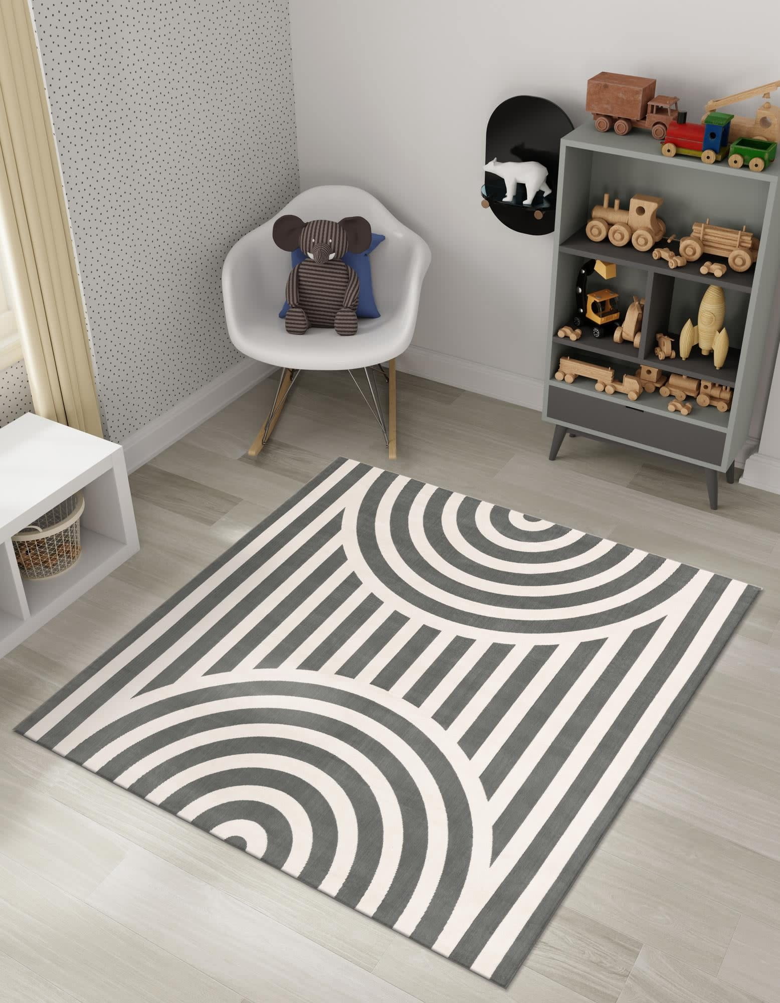 Unique Loom Whimsy Kids Collection Area Rug - Lines (7' 10
