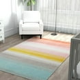 thumbnail image 1 of Unique Loom Whimsy Kids Collection Area Rug - Pastel Abstract Rainbow (2' 2" x 2' 11" Rectangle Multi/Ivory) Perfect For Kids Bed Room/Nursery Room/Living Room/Class Room/Play Room, 1 of 5