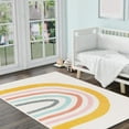 thumbnail image 1 of Unique Loom Whimsy Kids Collection Area Rug - Rainbow (3' 11" x 5' 11" Rectangle Ivory/Yellow) Perfect For Kids Bed Room/Nursery Room/Living Room/Class Room/Play Room, 1 of 5
