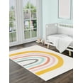 thumbnail image 1 of Unique Loom Whimsy Kids Collection Area Rug - Rainbow (6' 1" x 9' Rectangle Ivory/Yellow), 1 of 9