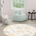 thumbnail image 1 of Unique Loom Whimsy Kids Collection Area Rug - Rainbow, Stars, And Clouds (7' 10" Round Ivory/Light Blue) Perfect For Kids Bed Room/Nursery Room/Living Room/Class Room/Play Room, 1 of 5