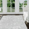 thumbnail image 1 of Unique Loom Whimsy Kids Collection Area Rug - Safari Animals (2' 2" x 2' 11" Rectangle Gray/Ivory) Perfect For Kids Bed Room/Nursery Room/Living Room/Class Room/Play Room, 1 of 6