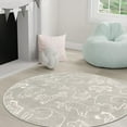 thumbnail image 1 of Unique Loom Whimsy Kids Collection Area Rug - Safari Animals (3' 3" Round Gray/Ivory) Perfect For Kids Bed Room/Nursery Room/Living Room/Class Room/Play Room, 1 of 6