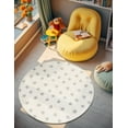 thumbnail image 1 of Unique Loom Whimsy Kids Collection Area Rug - Stars (3' 3" Round Daisy White/Ivory), 1 of 9