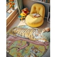 thumbnail image 1 of Unique Loom Whimsy Kids Collection Area Rug - Tigger (2' 2" Round Multi/Black), 1 of 9