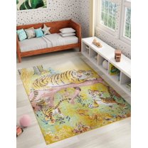 Unique Loom Whimsy Kids Collection Area Rug - Tigger (5' 3" x 8' Rectangle Multi/Black)