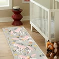 thumbnail image 1 of Unique Loom Whimsy Kids Collection Area Rug - Unicorns (2' 2" x 6' Runner Gray/Black) Perfect For Kids Bed Room/Nursery Room/Living Room/Class Room/Play Room, 1 of 5