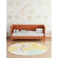 thumbnail image 1 of Unique Loom Whimsy Kids Collection Area Rug - Wildlife (5' 3" Round Ivory/Light Blue), 1 of 9