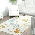 thumbnail image 1 of Unique Loom Whimsy Kids Collection Area Rug - Zoo (2' 2" x 2' 11" Rectangle Ivory/Black) Perfect For Kids Bed Room/Nursery Room/Living Room/Class Room/Play Room, 1 of 6