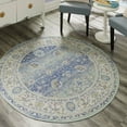 thumbnail image 1 of Unique Loom Whitney Collection Area Rug - Bordeaux (7' 1" Round French Blue/Ivory), 1 of 7