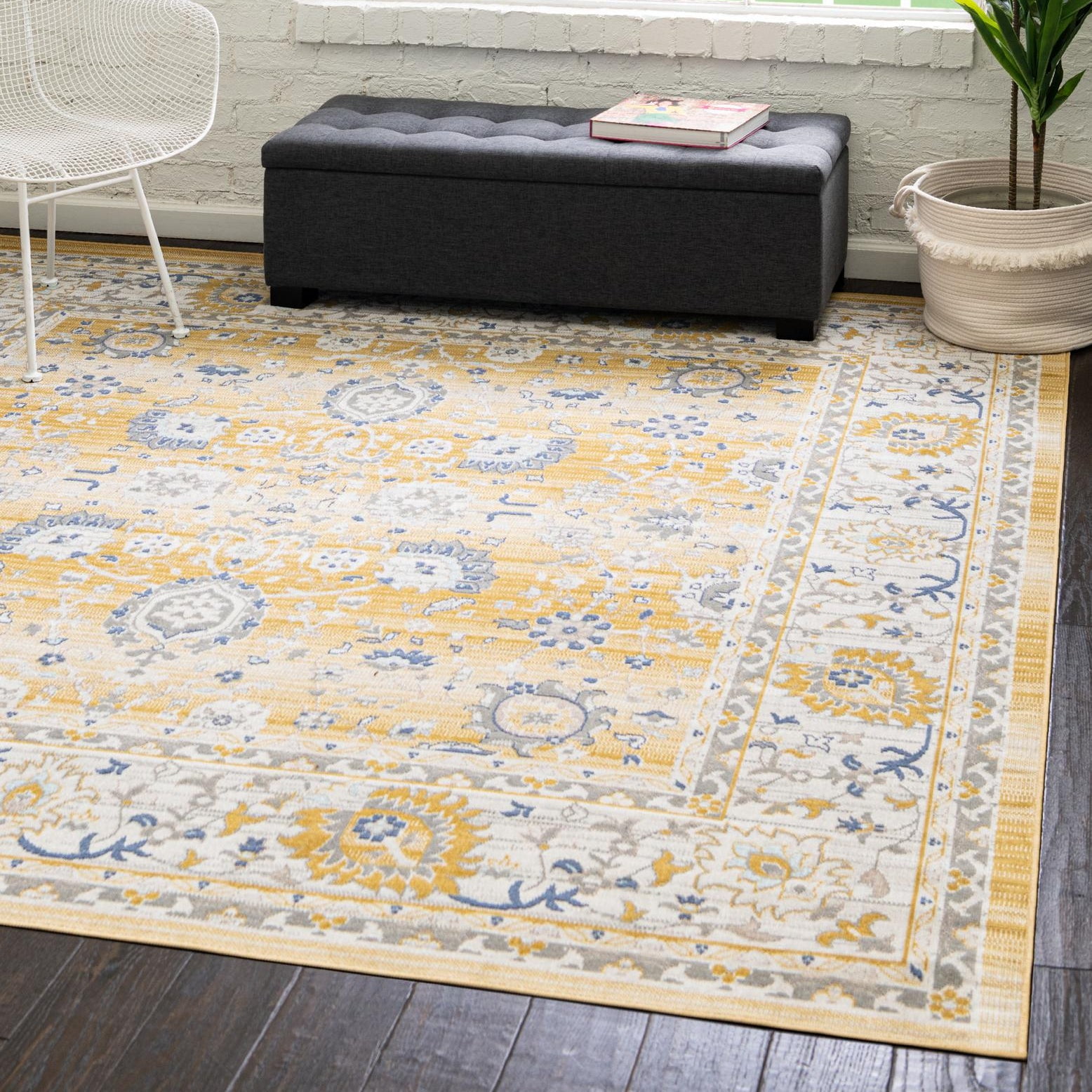 Unique Loom Whitney Collection Area Rug - Bordeaux (8' Square Tuscan ...