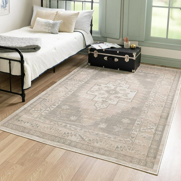 Unique Loom Whitney Collection Area Rug - Geneva (2' x 3' 1" Rectangle Mink/Light Brown)