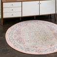 thumbnail image 1 of Unique Loom Whitney Collection Area Rug - Milano (3' 3" Round Powder Pink/Blue), 1 of 6