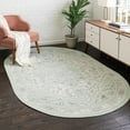 thumbnail image 1 of Unique Loom Whitney Collection Area Rug - Milano (5' x 8' Oval Mint/Ivory), 1 of 6