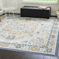 thumbnail image 1 of Unique Loom Whitney Collection Area Rug - Milano (8' Square Sky blue/Ivory), 1 of 7