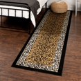thumbnail image 1 of Unique Loom Wildlife Collection Area Rug - Big Cat (2' 7" x 10' Runner Light Brown/Black), 1 of 7