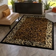 thumbnail image 1 of Unique Loom Wildlife Collection Area Rug - Big Cat (6' 1" x 9' Rectangle Light Brown/Black), 1 of 3