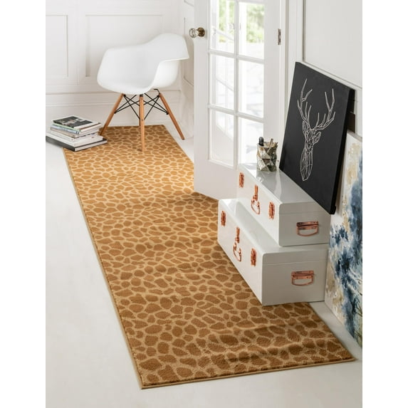 Unique Loom Wildlife Collection Area Rug - Nature (2' 7" x 10' Runner Yellow/Brown)