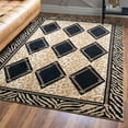 thumbnail image 1 of Unique Loom Wildlife Collection Area Rug - Ocelote (6' 1" x 9' Rectangle Light Brown/Black), 1 of 7