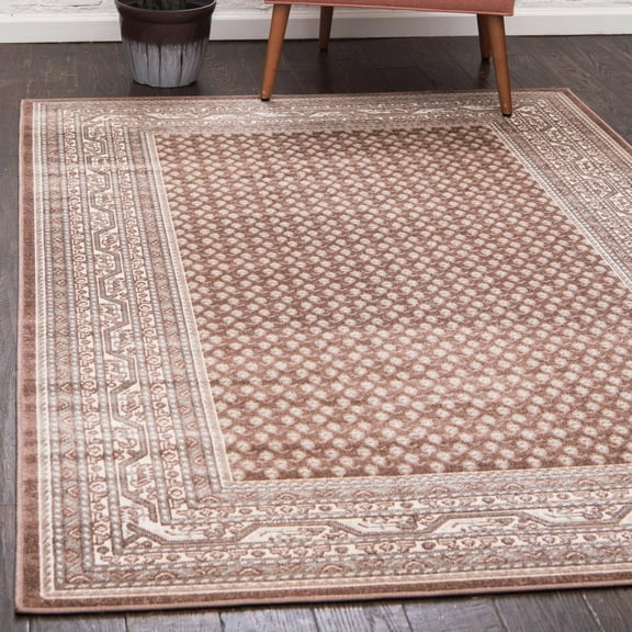 Unique Loom Williamsburg Collection Area Rug - Allover (10' x 13' 1" Rectangle Brown/Beige)