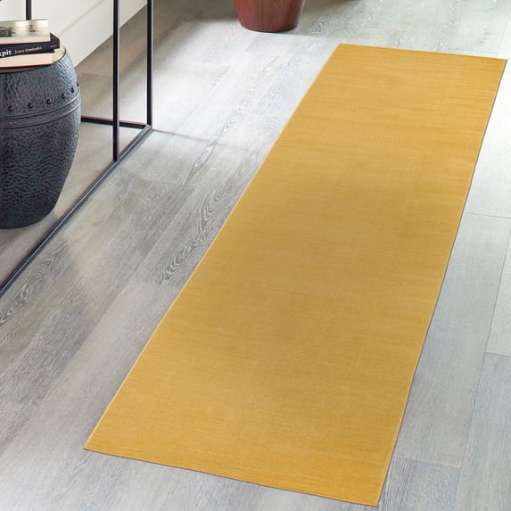 Unique Loom Williamsburg Collection Area Rug - Solid (2' 9" x 9' 10" Runner Gold)