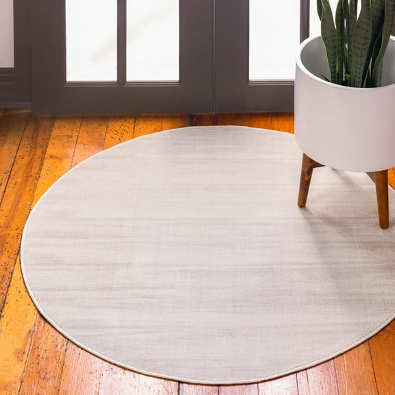 Unique Loom Williamsburg Collection Area Rug - Solid (3' 7" Round Beige)