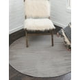 thumbnail image 1 of Unique Loom Williamsburg Collection Area Rug - Solid (3' 7" Round Gray), 1 of 11