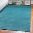 thumbnail image 1 of Unique Loom Williamsburg Collection Area Rug - Solid (4' 1" x 6' 1" Rectangle Turquoise/Teal), 1 of 7