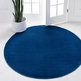 thumbnail image 1 of Unique Loom Williamsburg Collection Area Rug - Solid (5' 3" Round Navy Blue), 1 of 7