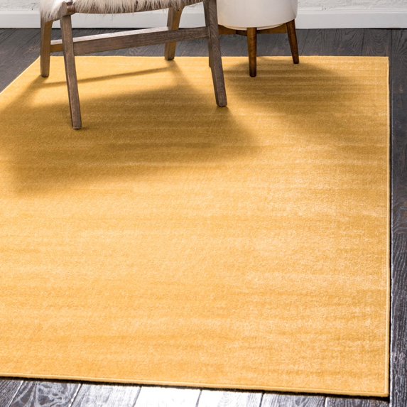 Unique Loom Williamsburg Collection Area Rug - Solid (6' 1" x 9' Rectangle Gold)