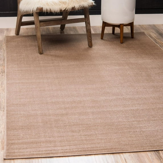 Unique Loom Williamsburg Collection Area Rug - Solid (6' 1" x 9' Rectangle Light Brown)