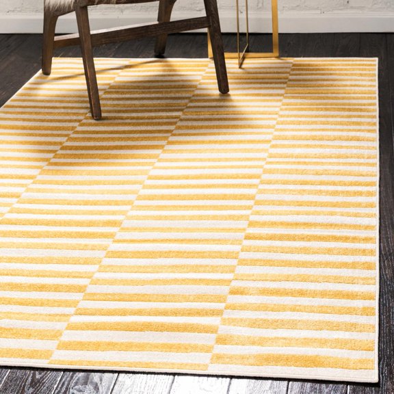 Unique Loom Striped Williamsburg Rug, Yellow (6' 0 x 9' 0)