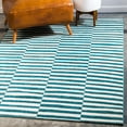thumbnail image 1 of Unique Loom Williamsburg Collection Area Rug - Striped (8' x 10' Rectangle Turquoise/Ivory), 1 of 7