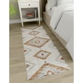 thumbnail image 1 of Unique Loom Winslow Eco Southwestern Rug , 2' 0" x 8' 0" ,Ivory, 1 of 6