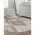 thumbnail image 1 of Unique Loom Eco Southwestern Collection Area Rug - Winslow (3' 3" Round Ivory/Gray), 1 of 7