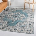 thumbnail image 1 of Unique Loom Charm Collection Area Rug - Wishbone (5' x 8' Rectangle Turquoise/Cream), 1 of 7