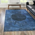 thumbnail image 1 of Unique Loom Yara Collection Area Rug - Nayer (4' x 6' Rectangle Overdyed Blue/Blue), 1 of 7
