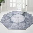 thumbnail image 1 of Unique Loom Yara Collection Area Rug - Nayer (5' Octagon Gray Ivory), 1 of 7