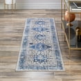 thumbnail image 1 of Unique Loom Yara Collection Area Rug - Sunil (2' 7" x 10' Runner Royal Blue/Blue), 1 of 7