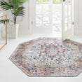 thumbnail image 1 of Unique Loom Yara Collection Area Rug - Sunil (7' 10" Octagon Ivory Almond/Black), 1 of 6
