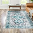 thumbnail image 1 of Unique Loom Yara Collection Area Rug - Sunil (7' 10" x 10' Rectangle Aqua Green/Blue), 1 of 7