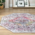 thumbnail image 1 of Unique Loom Yara Collection Area Rug - Yash (5' Octagon Multi/Ivory), 1 of 7