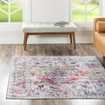 thumbnail image 1 of Unique Loom Yara Collection Area Rug - Yash (5' Square Multi/Ivory), 1 of 7