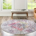 thumbnail image 1 of Unique Loom Yara Collection Area Rug - Yash (6' Round Multi/Ivory), 1 of 7