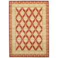 thumbnail image 1 of 7' x 10' Red and Beige Geometric Rectangular Area Throw Rug, 1 of 7